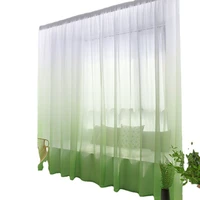 velcro curtains free perforated gauze curtains easy to install self adhesive net red gradient balcony bay window bedroom drapes