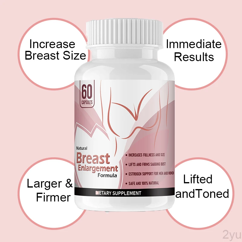 60 pills Larger and fuller breast capsules increase fullness and size