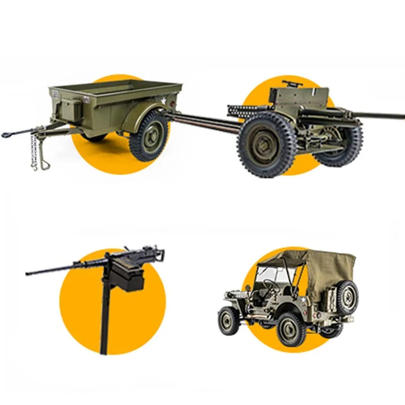 Полотняный тент FMS 112 C1167 для радиоуправляемого краулера Willys MB 1941 Military Jeep, детали для модернизации без опорных стержней, аксессуары для хобби и декора (art.: 3920db779fe66) - 3920db779fe66