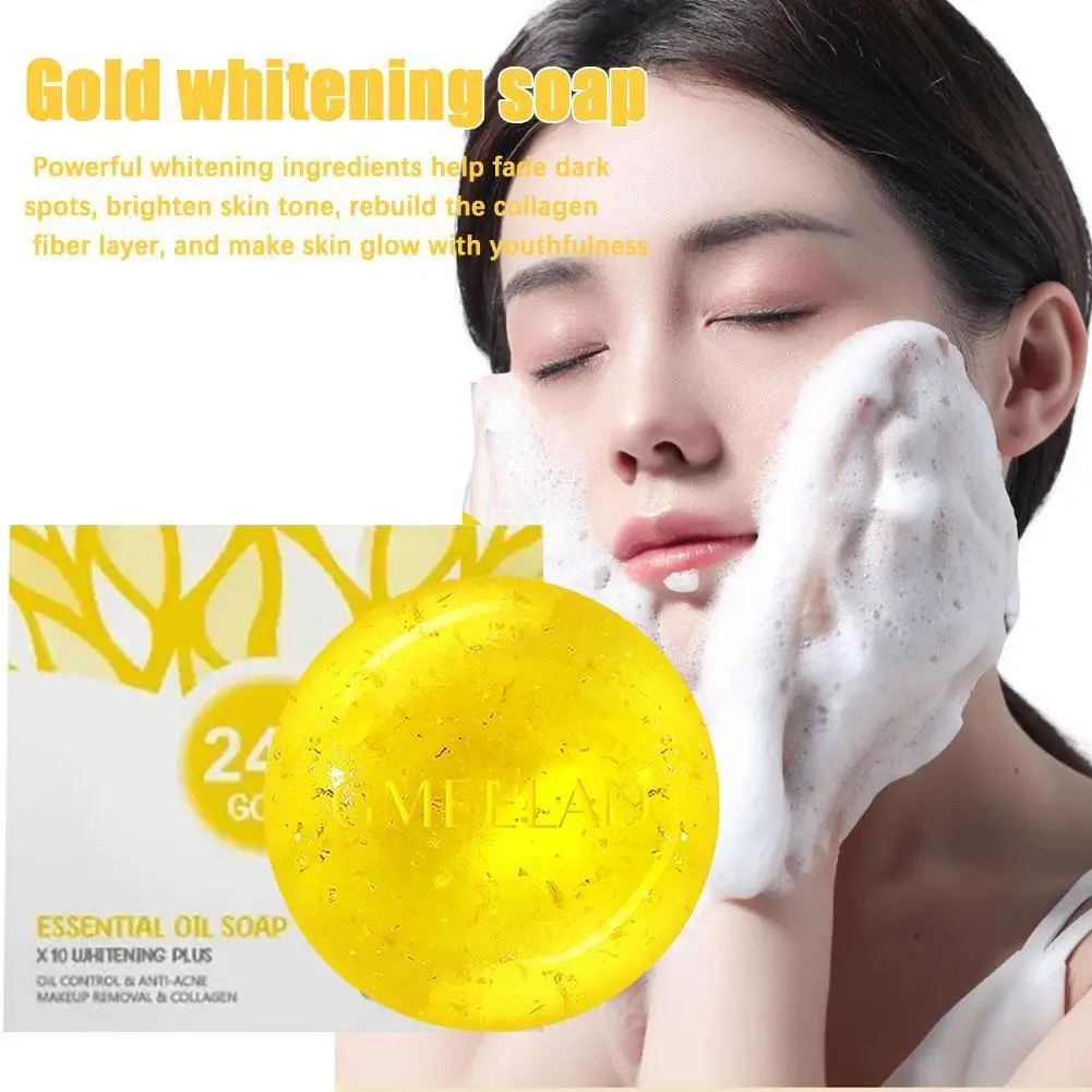 Отбеливающее мыло из 24-каратного золота очищающее средство для удаления черных