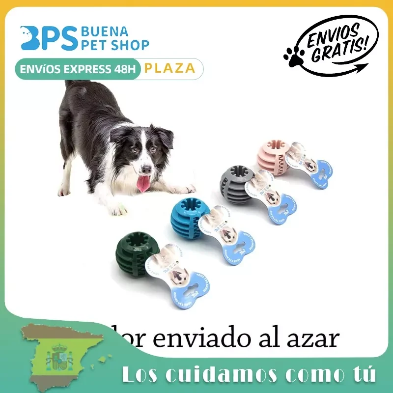 

BPS 2uds juggle Natural rubber dog toys 7.5cm Color randomly sent dog toy biters cleaning treat Extra ball-difficult interactive
