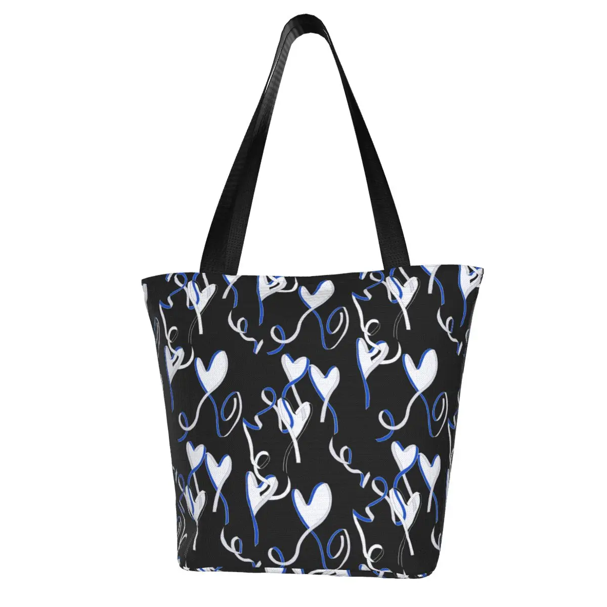 

Graffiti Heart Shopping Bag Romantic Valentine Shopping Female Handbag Fashion Aesthetic Cloth Bags