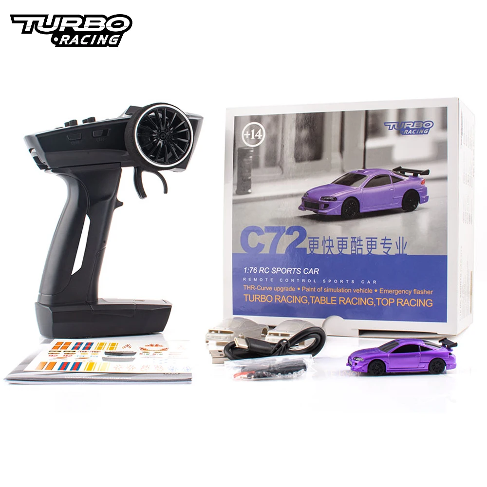 

Турбо гонки 1:76 C72/C73 Mini полный пропорциональный комплект RTR RC спортивный автомобиль P21 FHSS 2,4 ГГц 4CH пульт дистанционного управления для помеще...