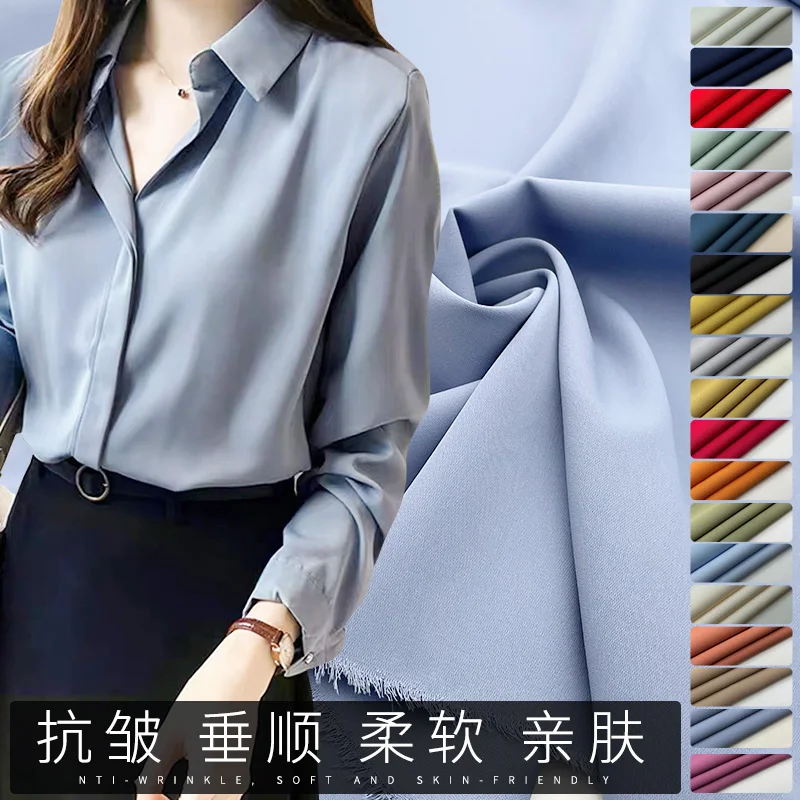 High-End And Fashionable Soft Silk Chiffon Fabric Viscose Linen Smooth Shirt Dress Pants Thin Fabric