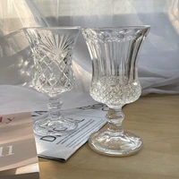 2pcsset 150ml classical relief footed wine glass carved red wine glass creative goblet whisky vodka sake dessert wine cup