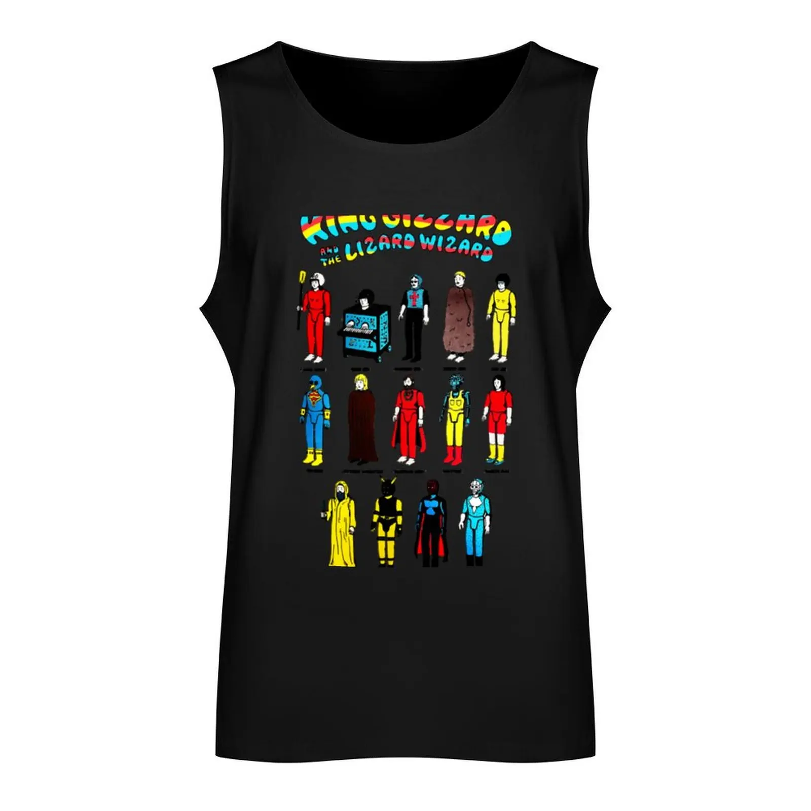 Король Гинцор и волшебник с персонажами ящерицы Майка мужская одежда без рукавов