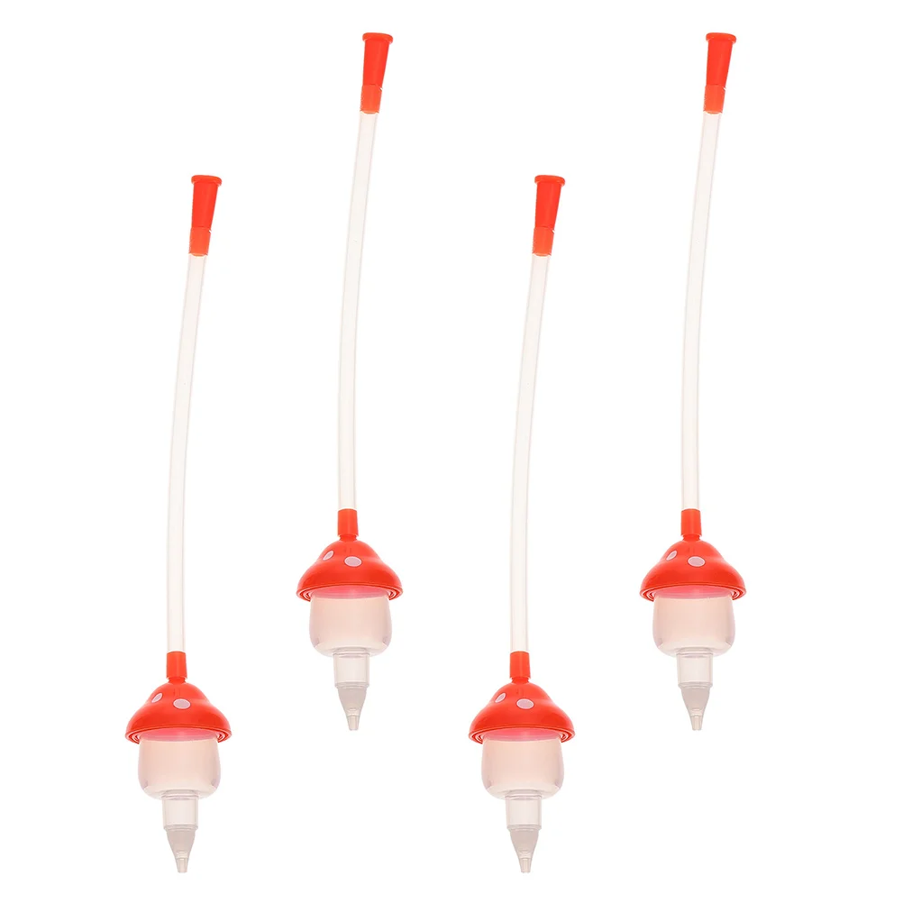 

4Pcs Silicone Nasal Aspirator Newborn Nose Cleaning Pipe Manual Nasal Mucus Cleaner