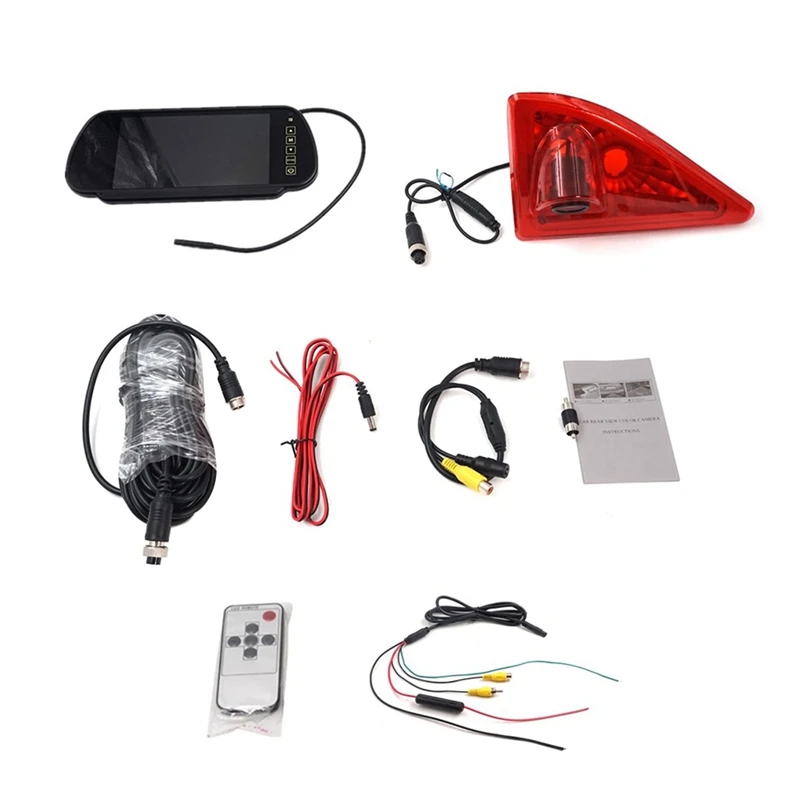 

Car Rear View Brake Light Backup Camera For 2010-2016 Renault Master / Opel With 7 Inch Rearview Mirror Monitor