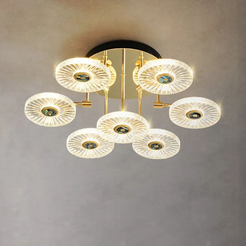 Медная молекулярная светодиодная люстра освещение домашний декор гостиная