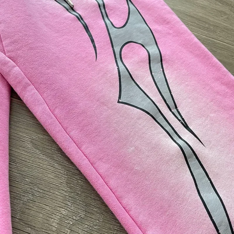 Спортивный костюм для мужчин и женщин оверсайз с эффектом потертости