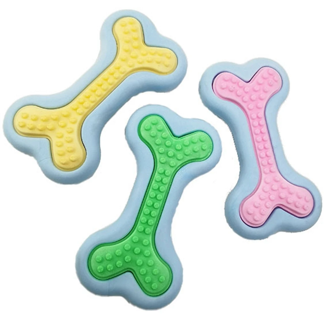 

Pet Toys For Chewing Teeth Cleaning Dog Toy Training Interactive Rubber Bite Resistant Bone-Type For Aggressive Chewers Toys