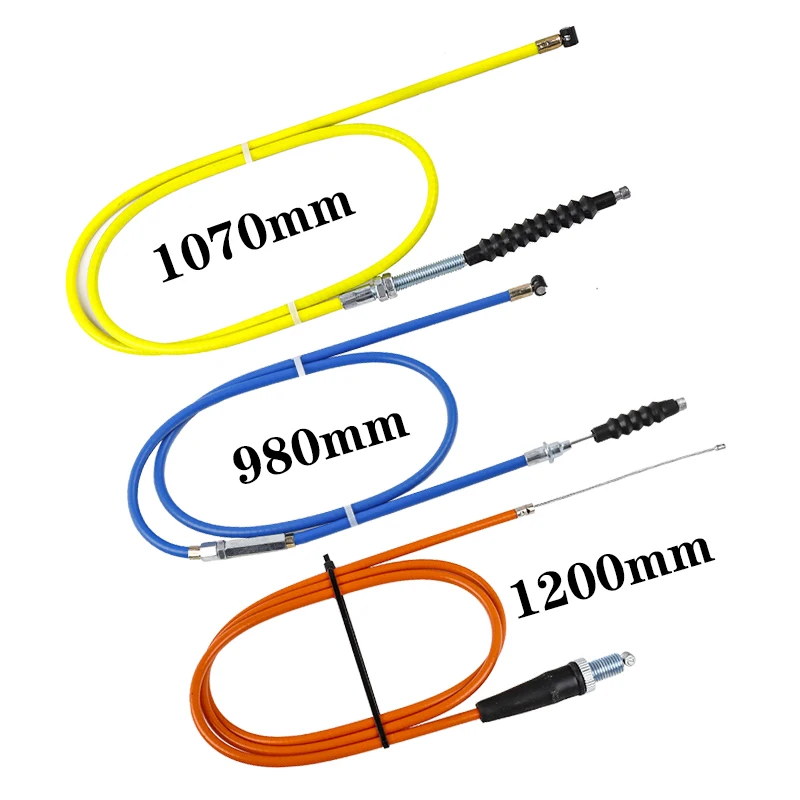

980/1070/1200mm Throttle Clutch Cable For Chinese Pit Dirt Motor Bike XR50 CRF50 CRF70 KLX 110 125 SSR TTR BBR Horizontal Engine