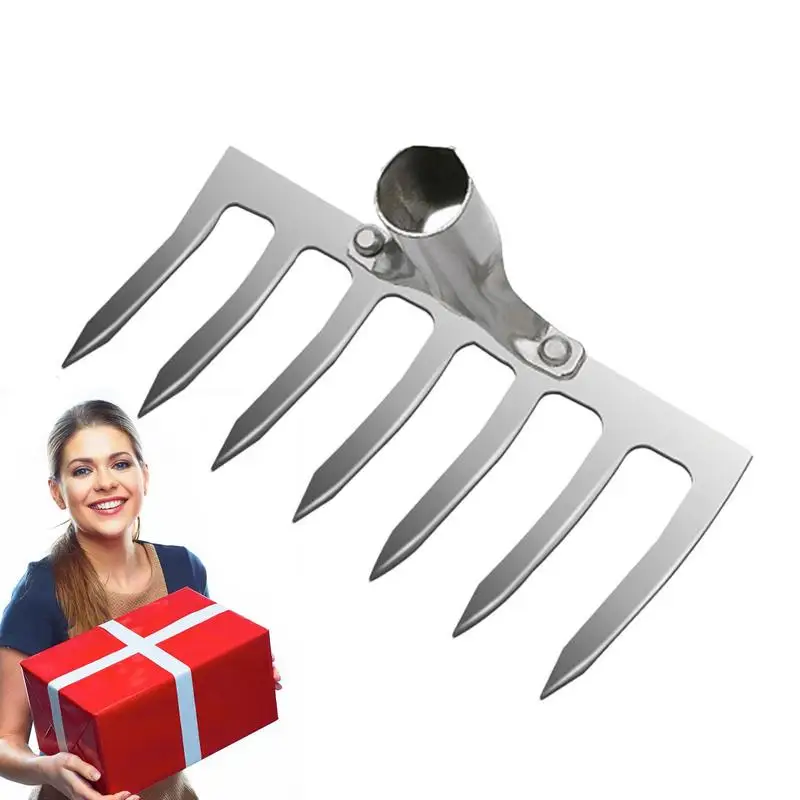 

Weed Rake Rustproof Dethatcher Rake Garden Tool Weeding Rake For Lawn Yard Garden Farm Land Carbon Steel Tines Garden Cultivator