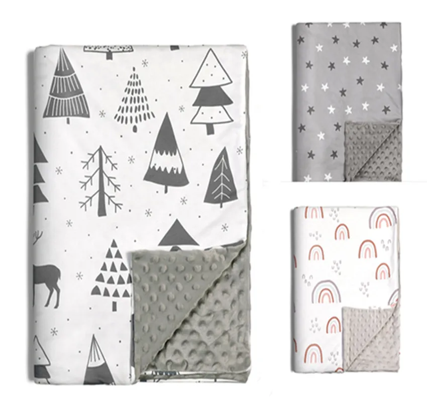 

Baby Blanket & Swaddling Cotton Thermal Soft Fleece Newborn Blanket Winter Print Bedding Set Quilt Infant Bedding Swaddle Wrap