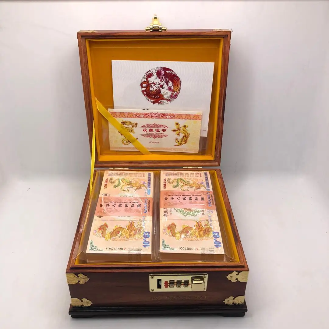 1000 шт. Китайские драконы и Феникс One вигинтильон доллары желтый дракон Note
