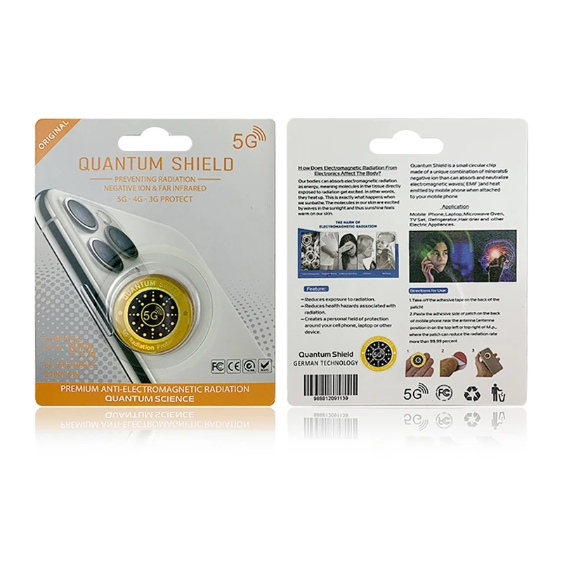 5G круглые экраны квантовая анти-Радиационная клейкая наклейка защита EMF телефона