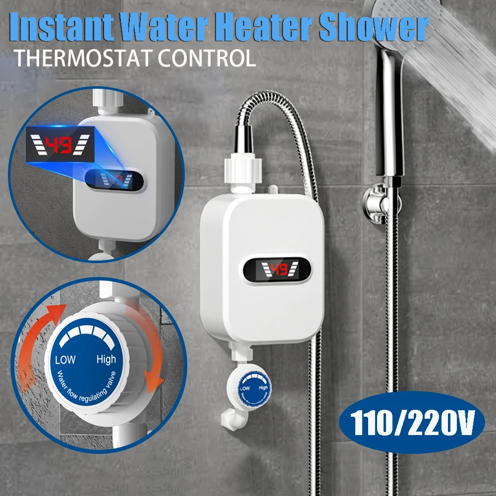 

Электрический Мгновенный водонагреватель с краном и цифровым дисплеем, 3500 Вт