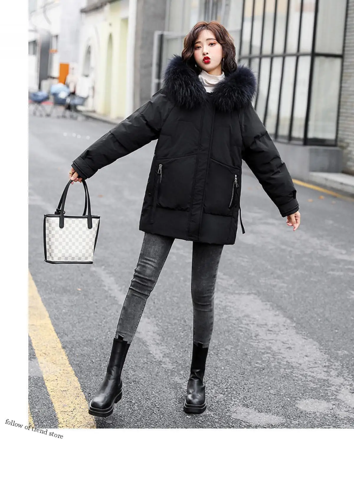 Fur Collar Down Jacket Female Long Thickening Clothes 2022 New Han Edition Easy Leisure Ins Wind Winter Jacket Top korean