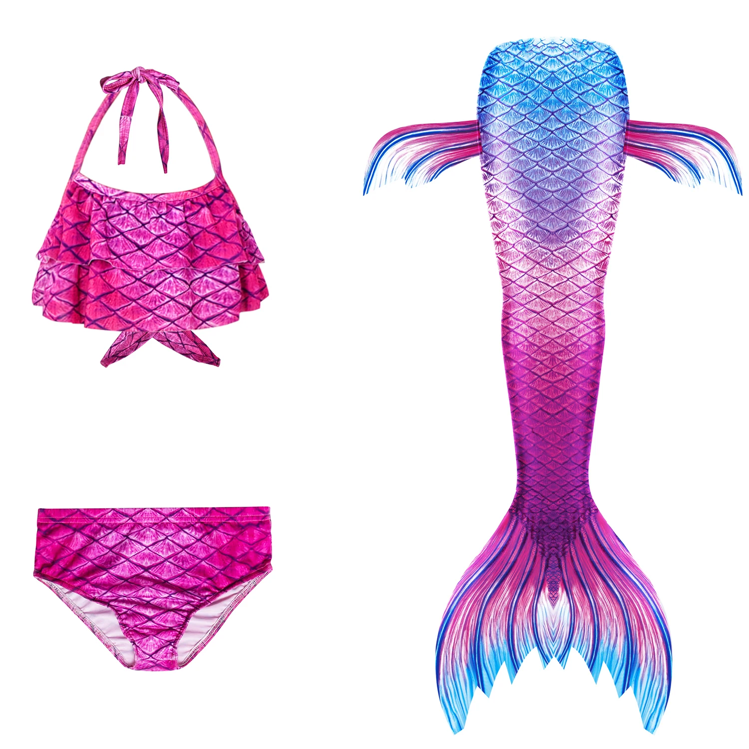 Купальный костюм с хвостом Русалочки пляжный комплект для отдыха подходит