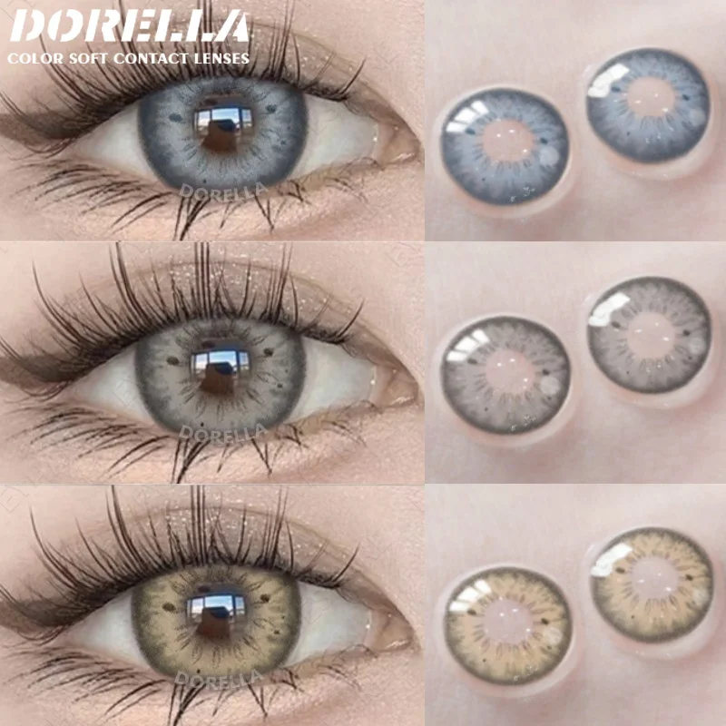

D'ORELLA Colored Contact Lenses For Eyes Natural 1 Pair Color Contact Lenses Yearly Cosmetic Colored Lenses Eye Beauty Makeup