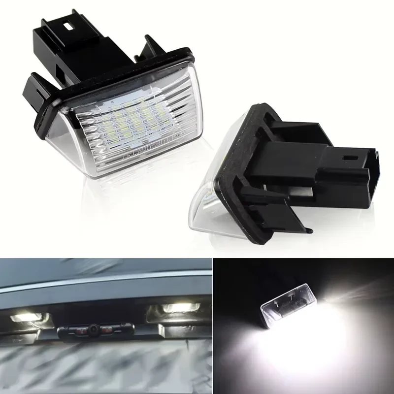 Фото Для Peugeot 206 207 307 308 407 5008 Partner Citroen C3 C4 C5 Xsara Picasso светодиодная лампа номерного знака, 2 шт. №2