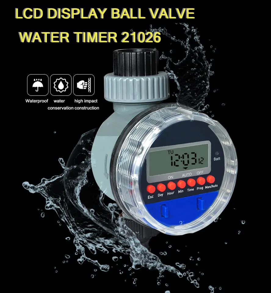 

Garden Water Timer Ball Valve Automatic Electronic Watering Timer Home Garden Irrigation Timer Controller System #21025