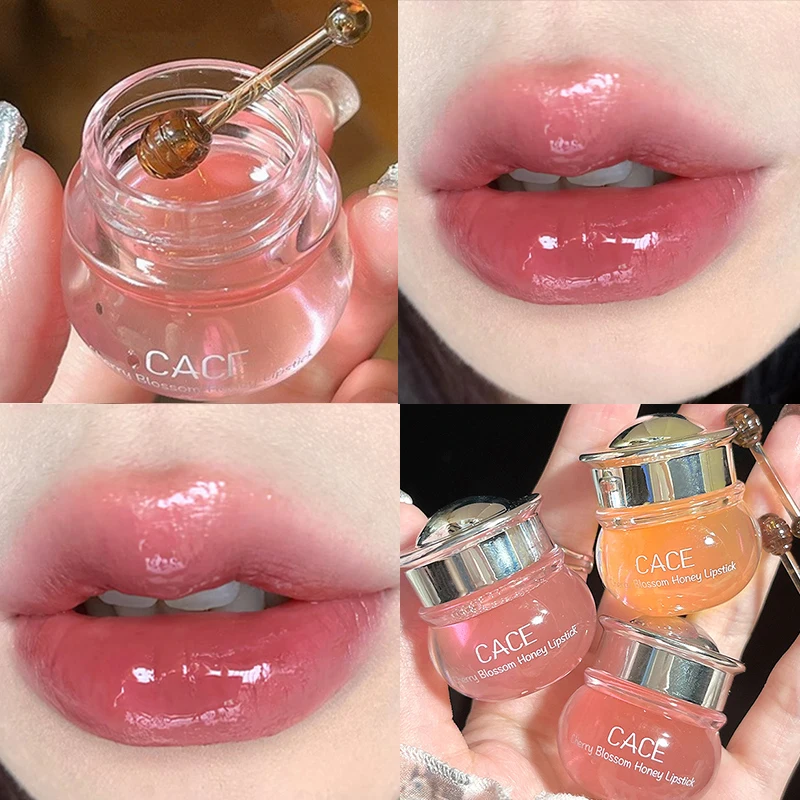 

Honey Cherry Blossom Lip Balm Moisturizing Nourishing Waterproof Anti-cracking Reduce Lip Lines Sleep Lips Oil Care Cosmetics