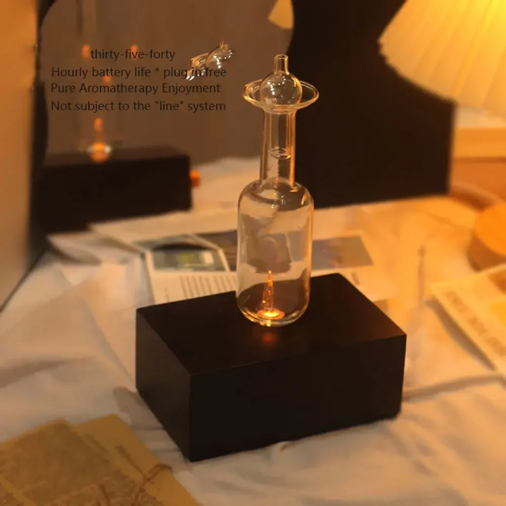 Профессиональный распылительный диффузор со стеклянной и деревянной основой