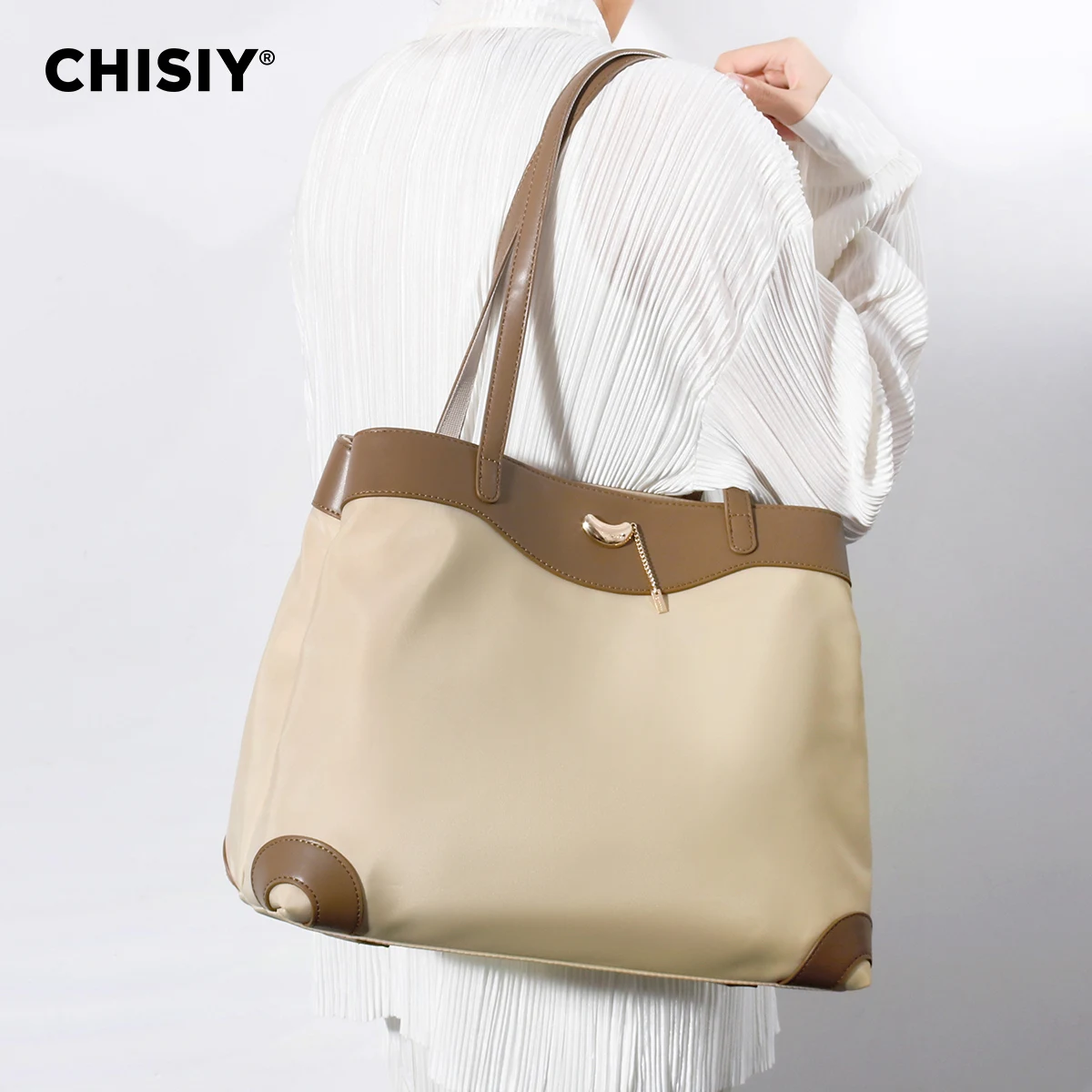 Оригинальная модная Лоскутная деловая сумка CHISIY контрастных цветов ручной