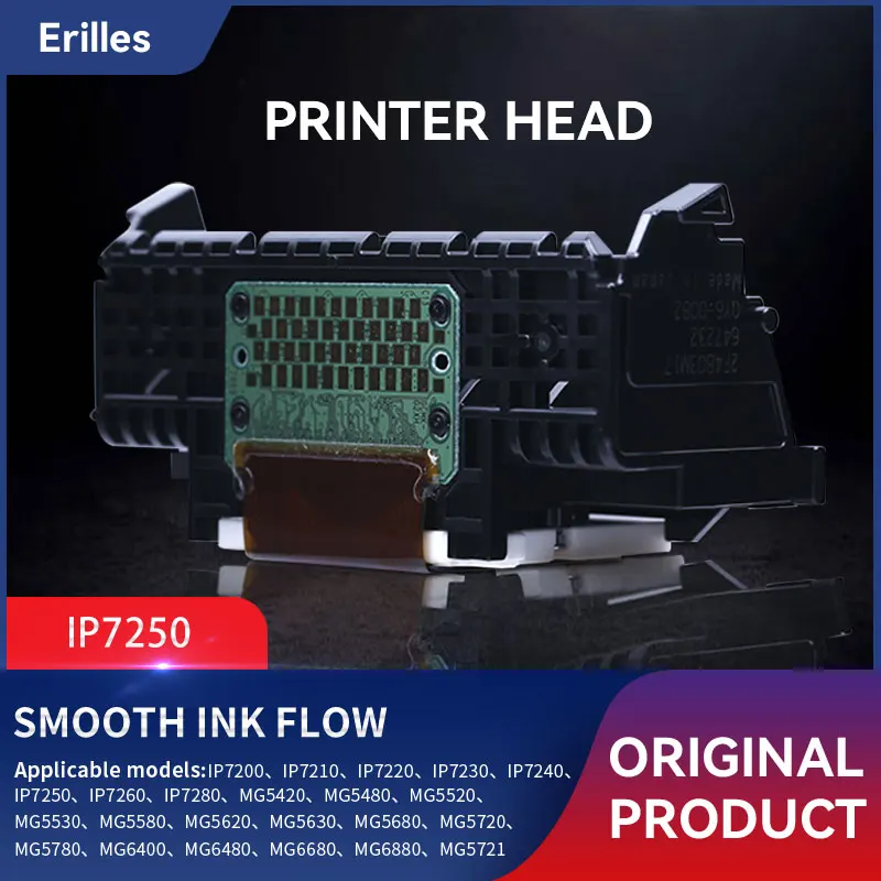 

Printhead IP7250 Printer Head Print Head for Canon IP7260 IP7280 MG5410 MG5420 MG5460 MG5480 MG5520 MG5530 MG5550 QY6 0082