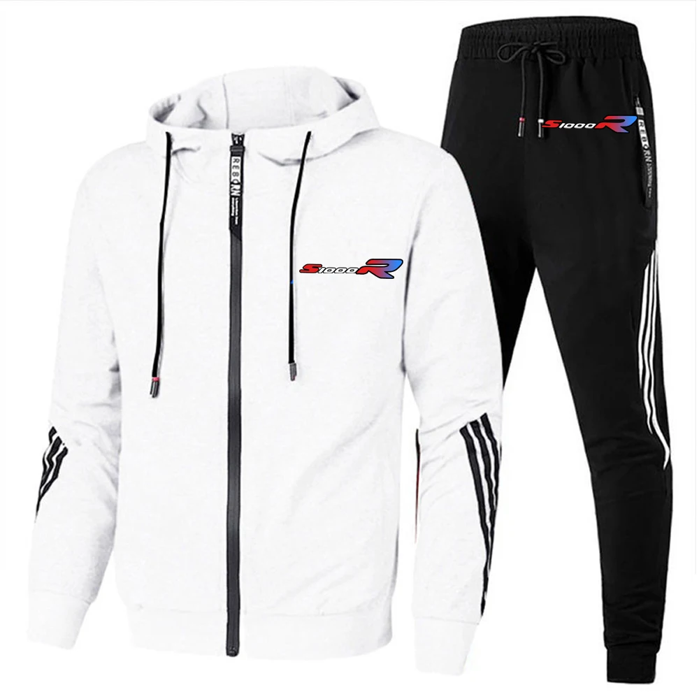 

FOR BMW S1000R S1000RR S1000XR Motorcycle 2023 new men's casual sportswear sportswear hooded printe top trousers