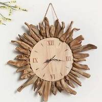 hanging simple wall clock wood modern design handmade wall watch living room mute zegary scienne wall watches home decor