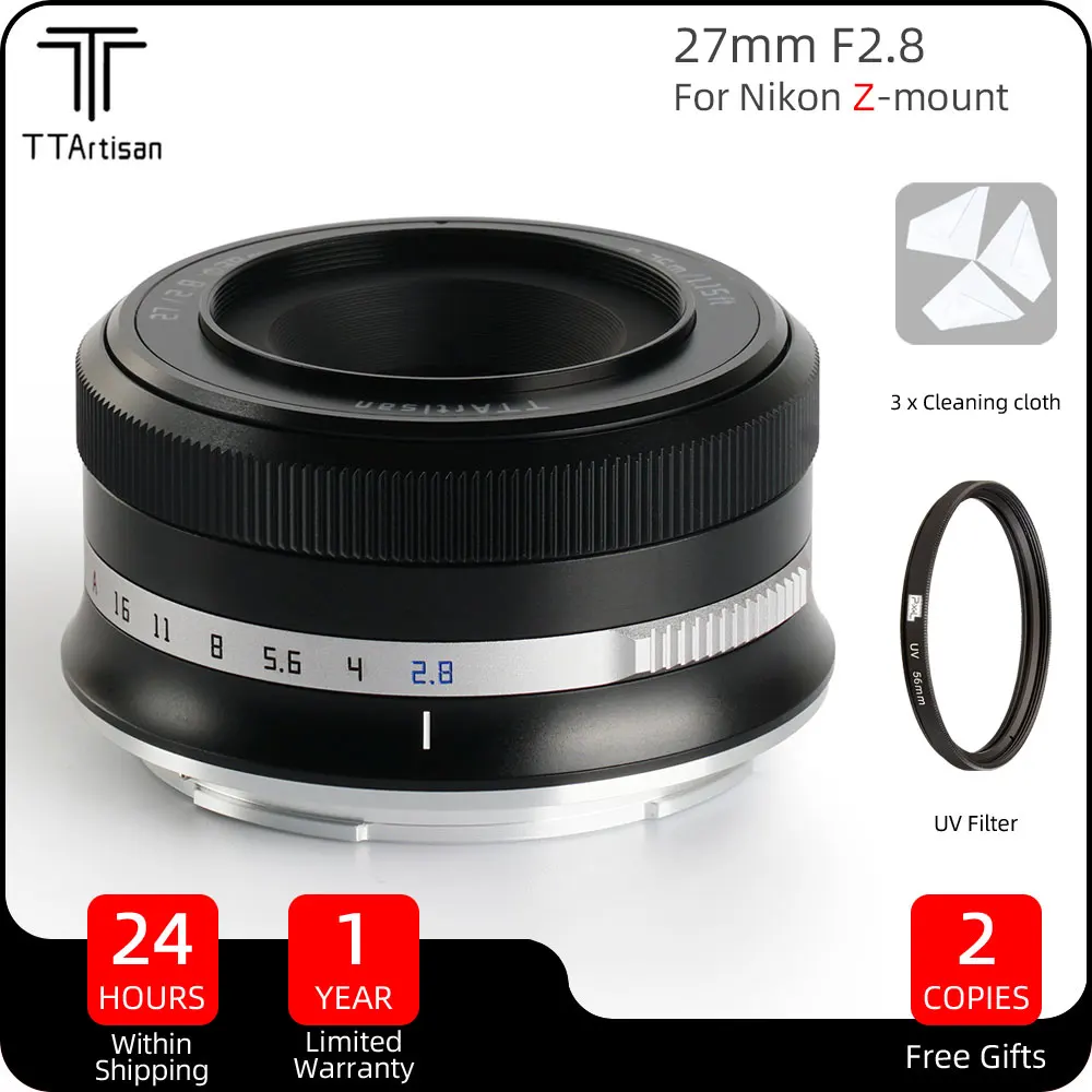

TTArtisan 27mm F2.8 Auto Focus STM Camera Lens for Nikon Z-Mount Z50 Z30 ZFC Z5 Z6 Z7 Z6II Z9 APS-C Lente