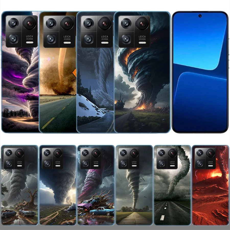 Чехол для телефона Roaring Tornado Clear Luxury For Xiaomi Mi 13 12 12T Pro 11 Ultra 11T 11i 10 10T 9 9T 8 Lite 6X 5X A3 CC9E A2 A1