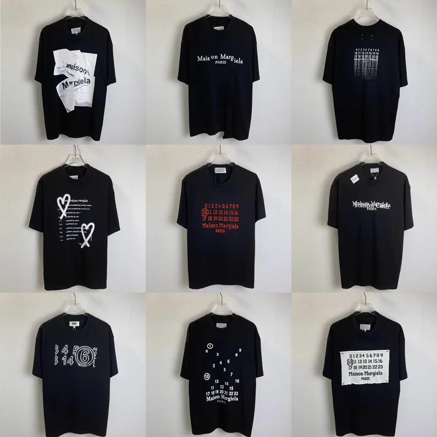 

Y2K Embroidery MM6 Margiela T-Shirt Men Women 1:1 High Quality Oversize Casual Tee Top