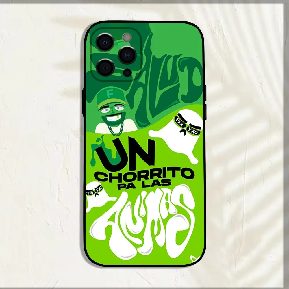 Чехол для телефона Singer F-Feid Ferxxo SIXDO iPhone 16 15 14 13 12 11 Pro X XS Max XR Plus мягкий черный