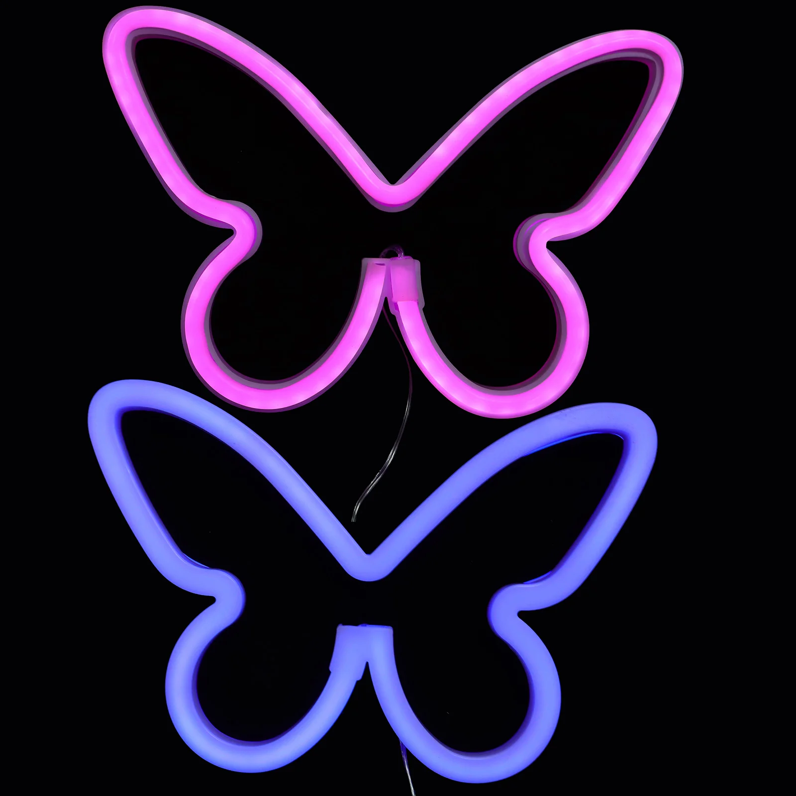 

Неоновые лампы-бабочки, неоновые вывески-бабочки, светодиодные фотообои для украшения стен, 2 шт.