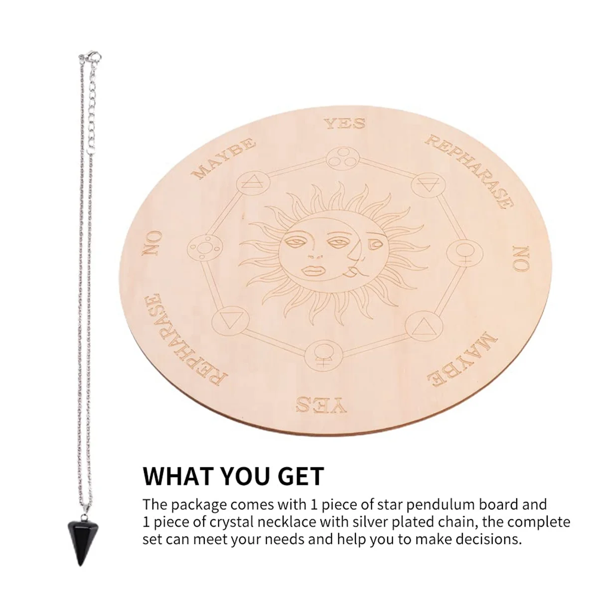 Звездная маятниковая доска для гадания метафизическая сообщений деревянная с