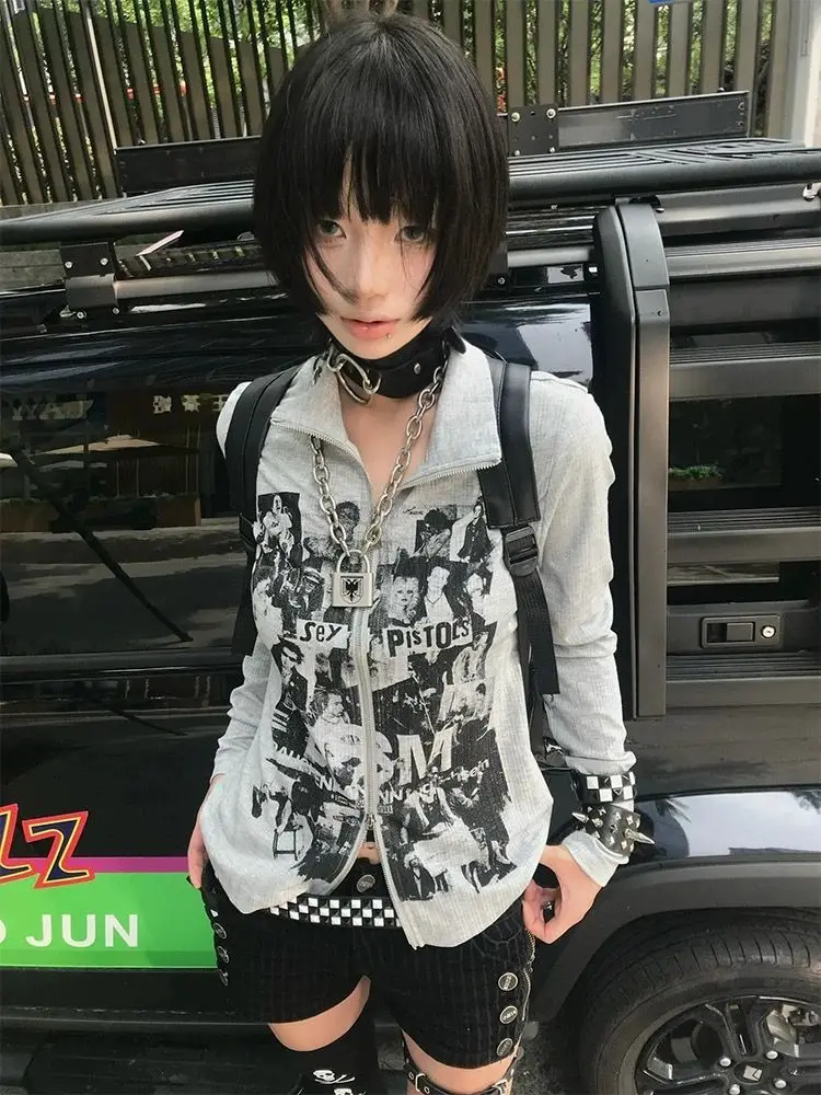 Женская толстовка с принтом в стиле гранж