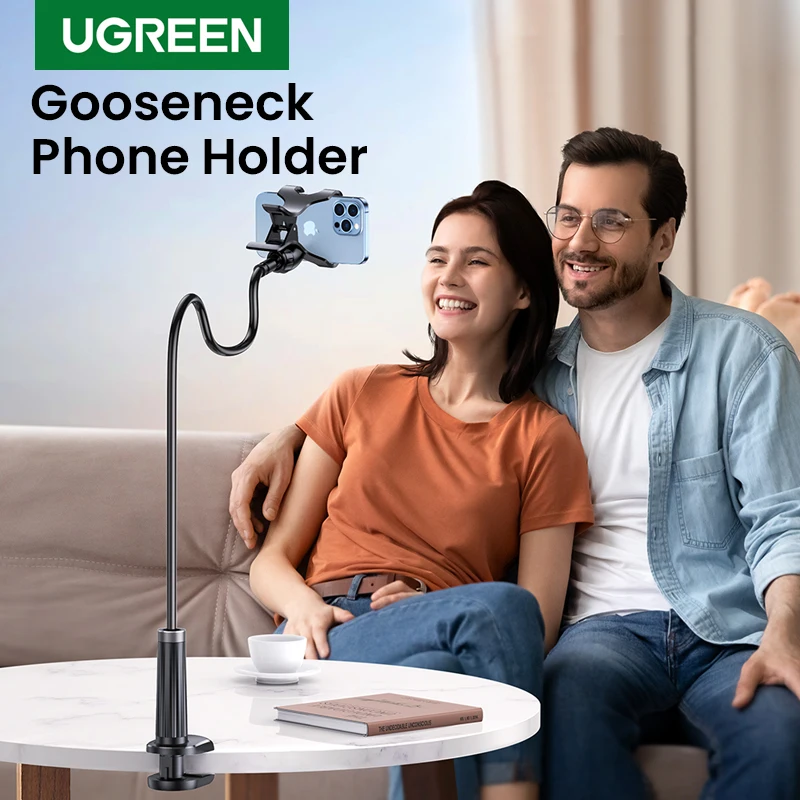 UGREEN Phone Holder Stand Arm Lazy Telephone Stand For iPhone 13 12 Pro Xiaomi Samsung Tablet Stand Aluminum Mobile Phone Stand