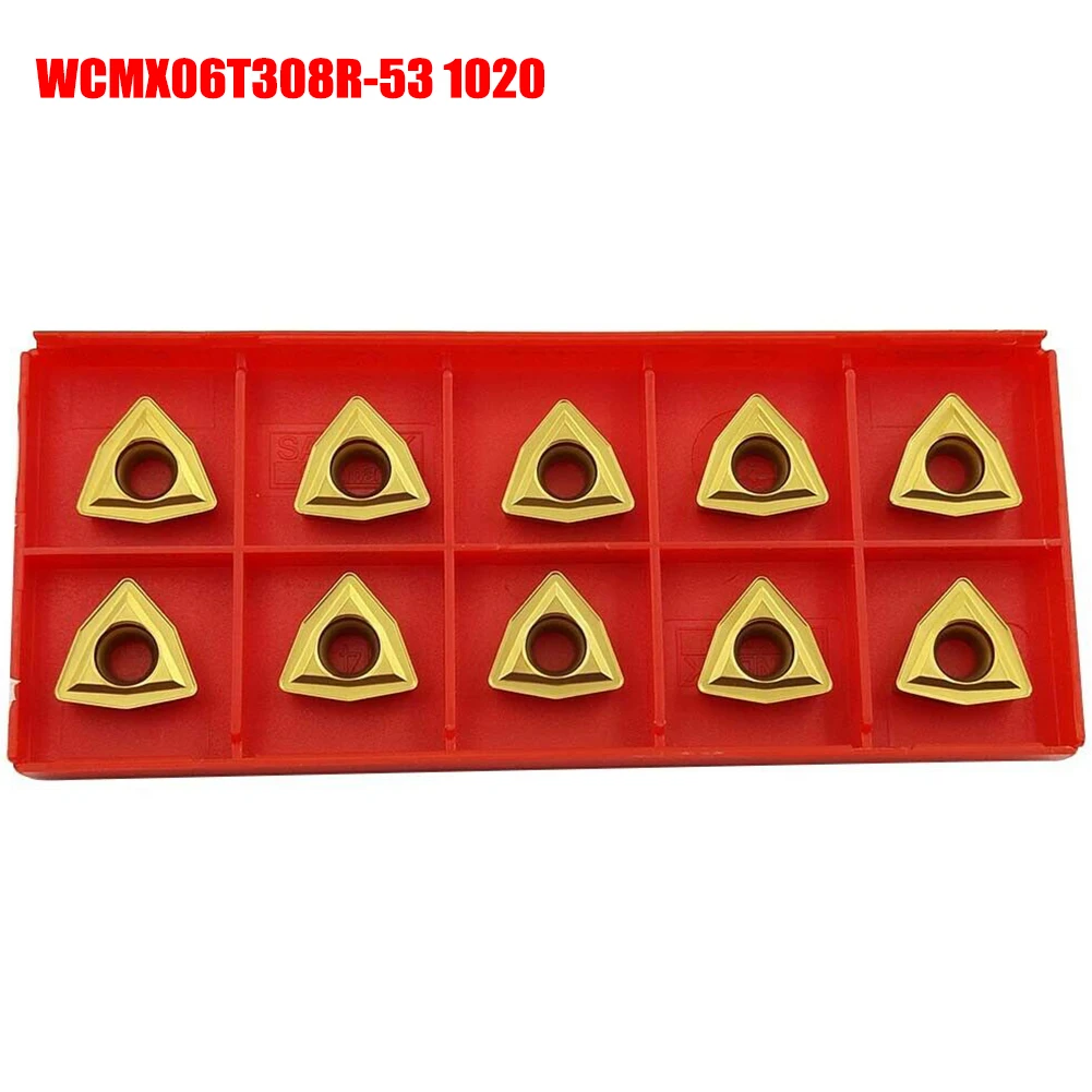 

10pcs WCMX06T308R-53 1020 Blade CNC Lathe Insert Cutting Tool Carbide Insert Cutting Boring Turning Blade
