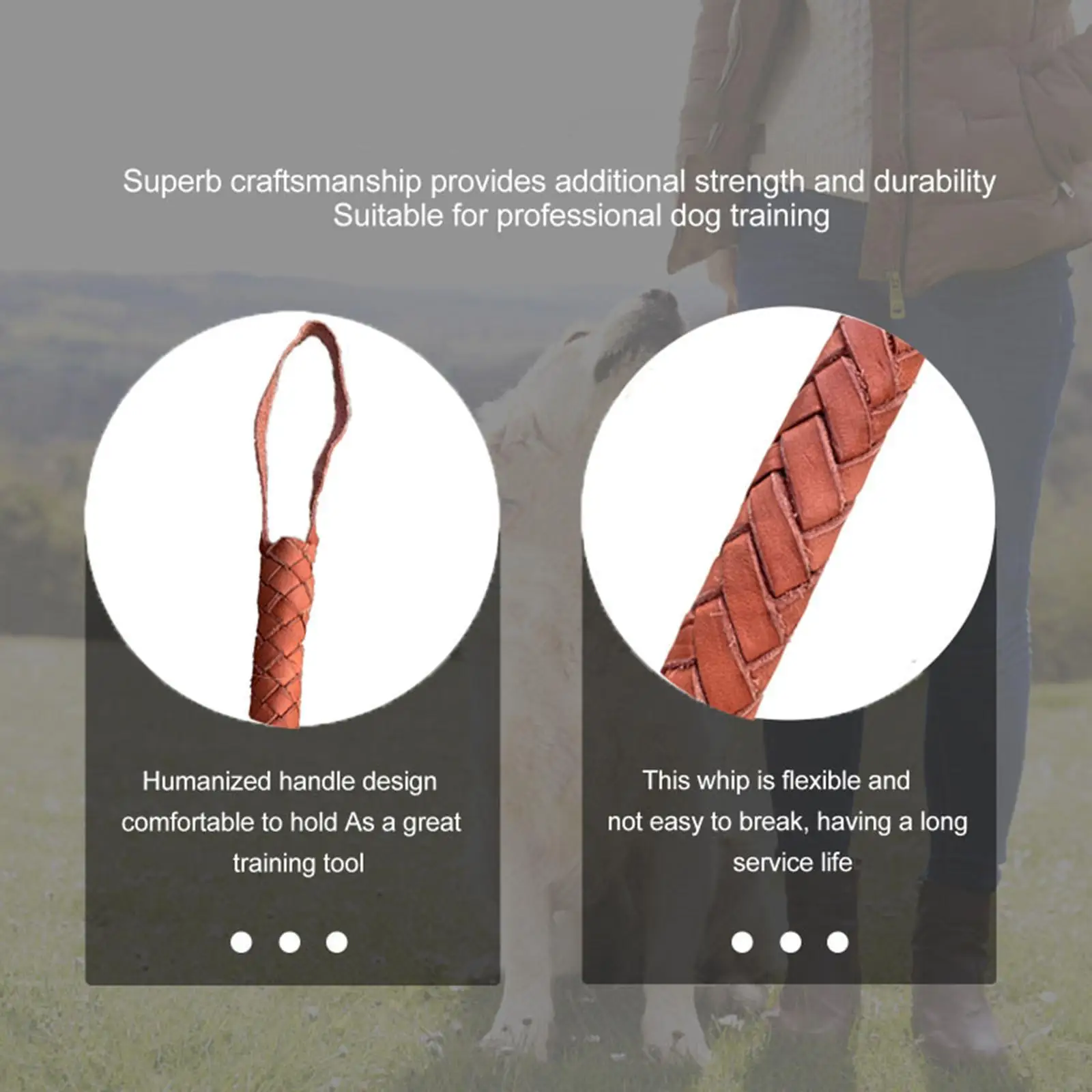 

PU Leather 80cm Dog Training , Agility Training Exercising for Medium Large Dogs