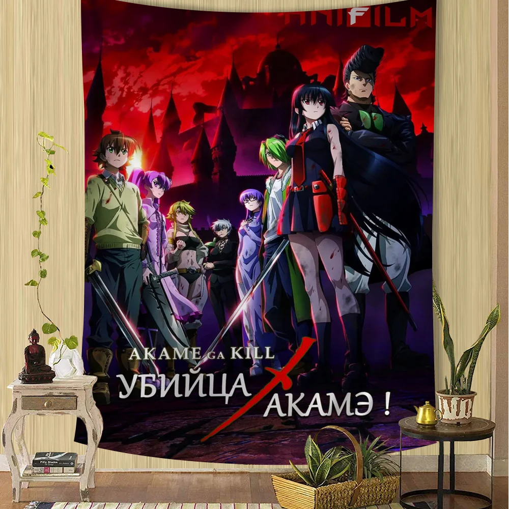 Akame Ga Kill Printed Large Wall Tapestry Art Science Fiction Room Home Decor Blanket