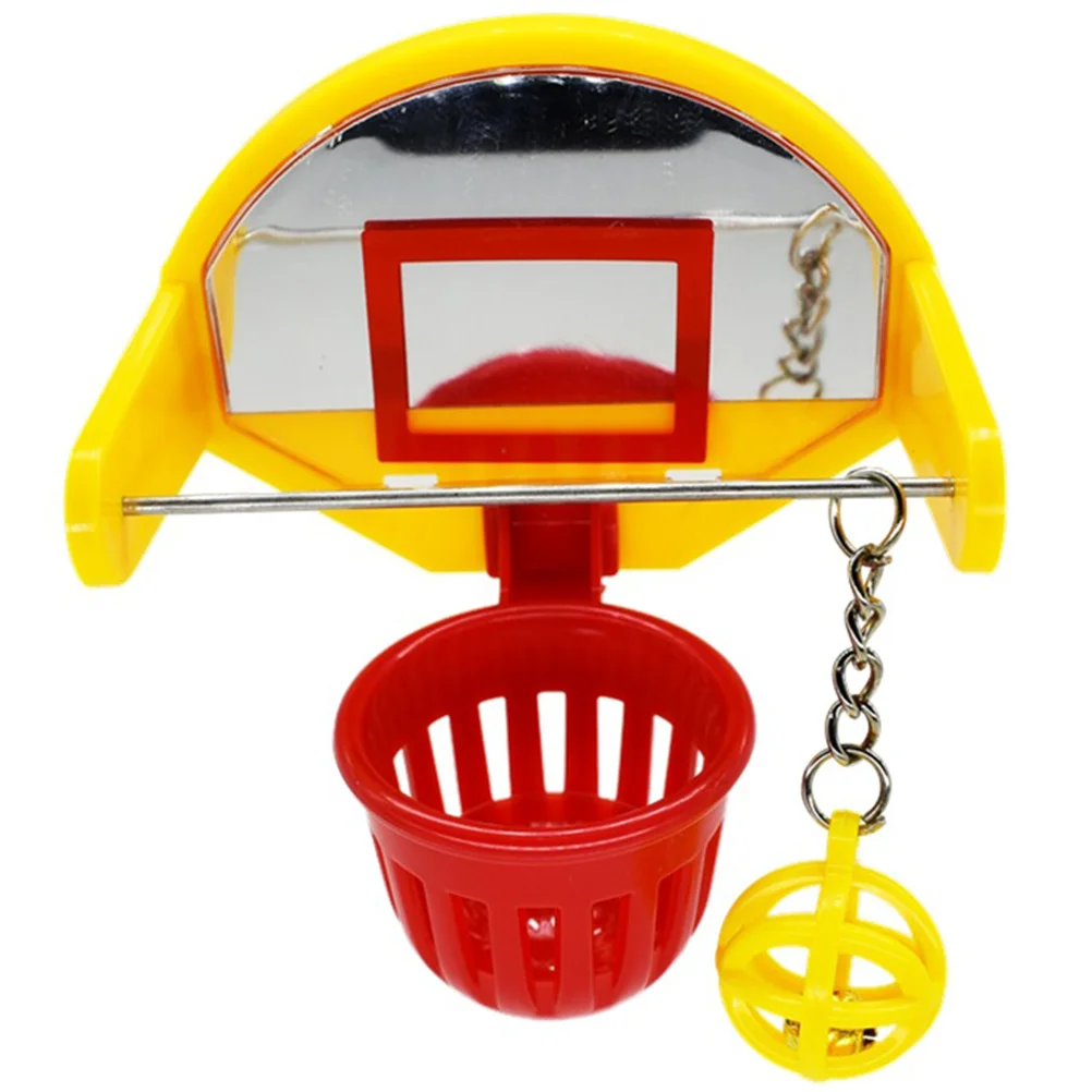 

Toy Parrot Bird Training Toys Cage Basketball Interactive Foraging Hanging Tabletop Desktop Parakeetshooting