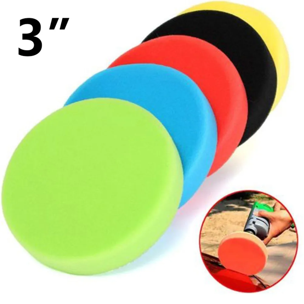 

1Set 3/4/6 Inch Sponge Car Polisher Waxing Pads Buffing Kit For Boat Car Polish Buffer Drill Wheel Polishing Removes Scratches