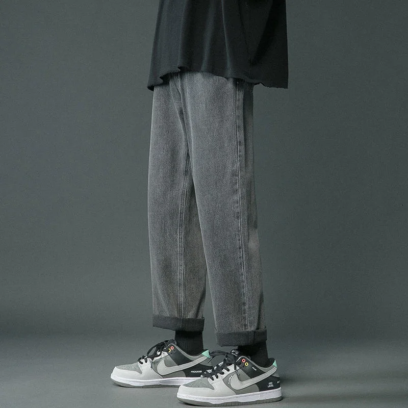 Privathinker  6 Colors Men's Straight Jeans Streetwear Hip Hop Man Casual Denim Pants 2021 Male Cargo Pants Trousers