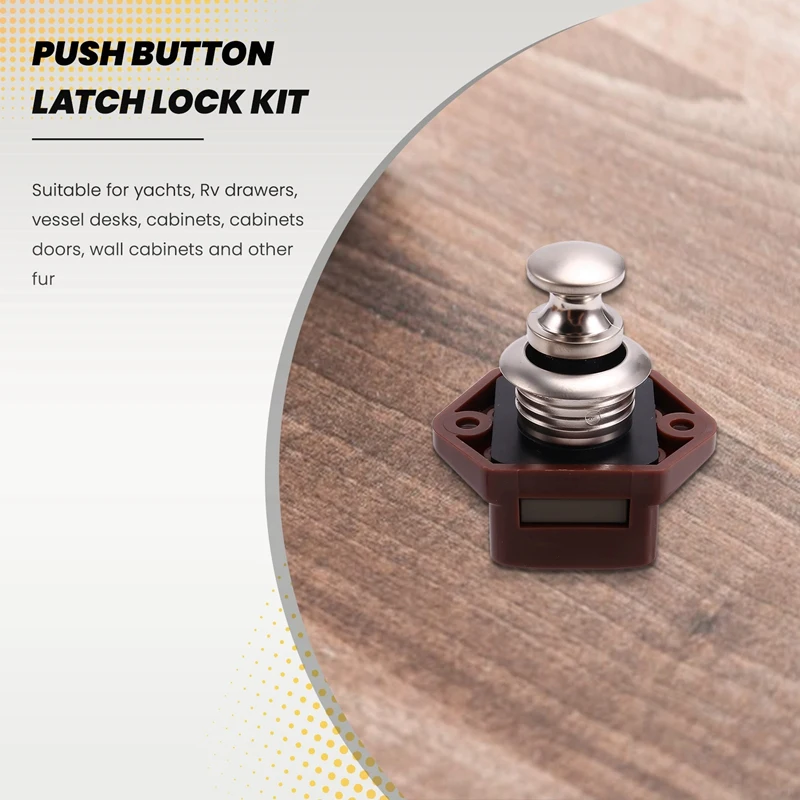 Кнопочный замок с защелкой бытовая кнопка для дверей мебели