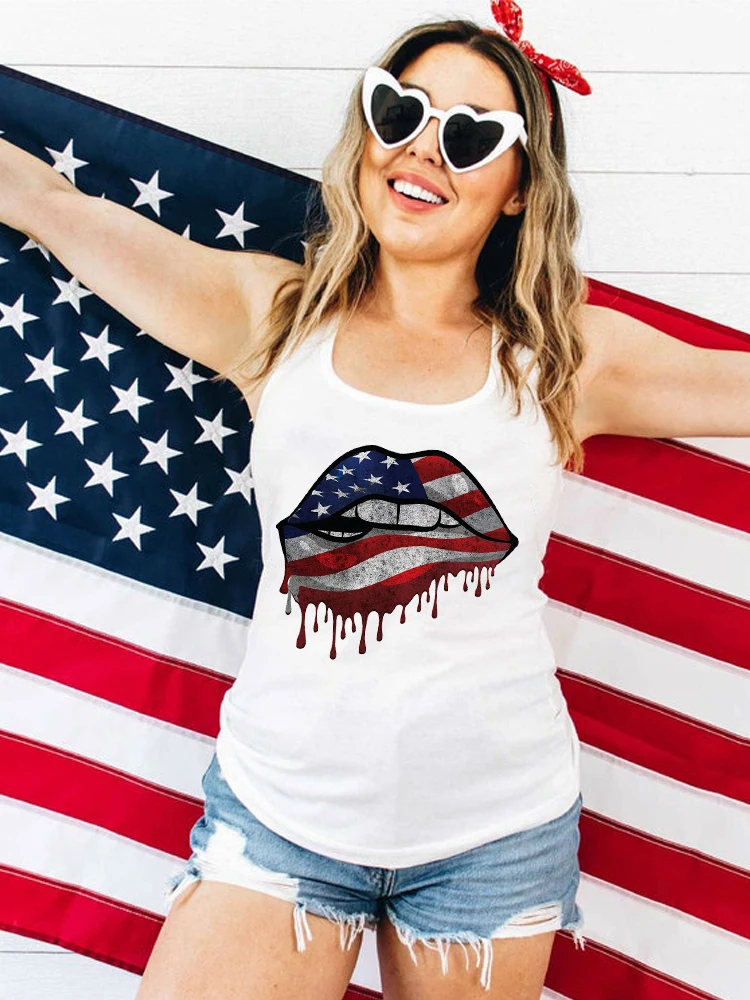 

Patriotic Shirts Graphic Cute Tank for Women Fourth of July Shirts Camis Tops Summer Casual Sleeveless July Fourth Vest Tees