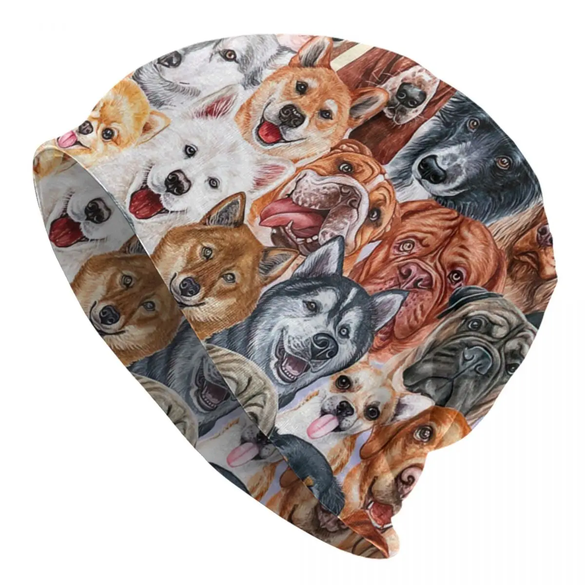 

Dogs Adult Knit Hat Pullover Cap Comfortable Adult Men's Woman Knit Hat