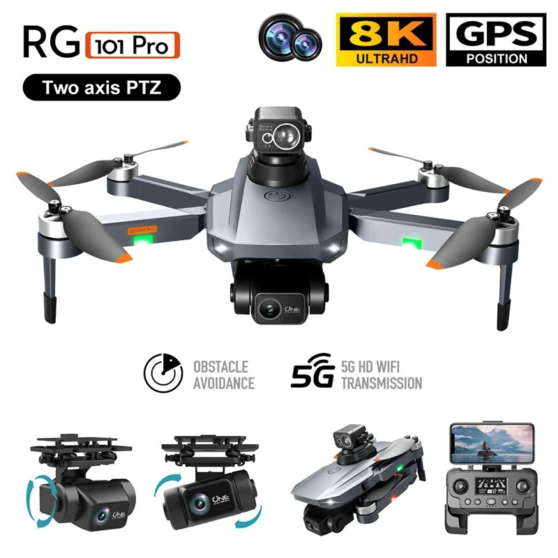 

Квадрокоптер Профессиональный с GPS и двойной камерой 4K HD